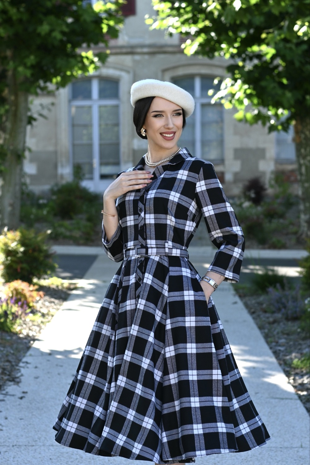 Lacey Tartan Swing Dress